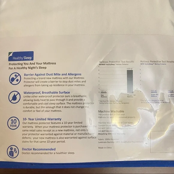 Healthy Sleep King Size Supreme Mattress Protector - Picture 3 of 4